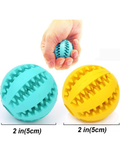 Bolas de Masticar para Perros Sunglow - 2 Unidades, 5 cm, No Tóxicas 2