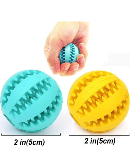 Bolas de Masticar para Perros Sunglow - 2 Unidades, 5 cm, No Tóxicas