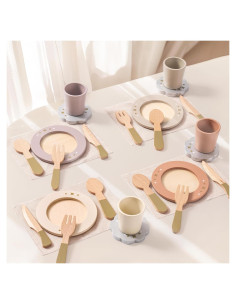 Juego de Platos de Cocina de Madera ROBOTIME 29 Piezas