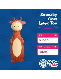 Juguete para Perros Mi Mascota y Yo Vaca Naranja 15.24 cm 2