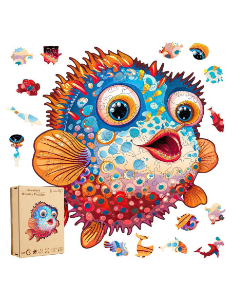 Rompecabezas de Madera Jiroinlly 100 Piezas Oceánico 20.77x20.92cm