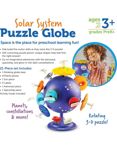 Globo Puzzle del Sistema Solar Learning Resources 21 Piezas 3D