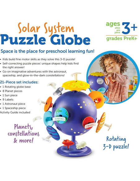 Globo Puzzle del Sistema Solar Learning Resources 21 Piezas 3D