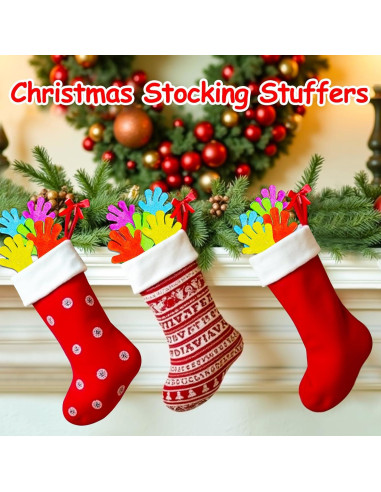 100PCS Manos Pegajosas Brillantes Thremhoo para Niños