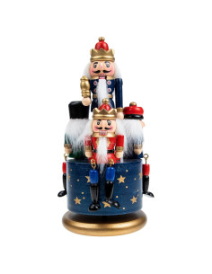 Títere de Cascanueces de Madera DEARMAMY Azul 20.5cm