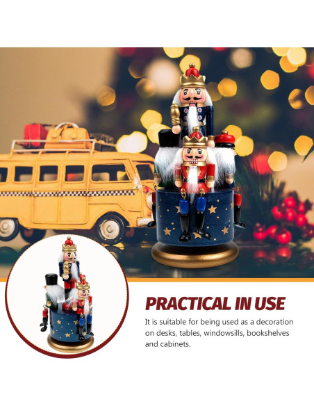 Títere de Cascanueces de Madera DEARMAMY Azul 20.5cm