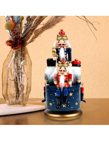 Títere de Cascanueces de Madera DEARMAMY Azul 20.5cm