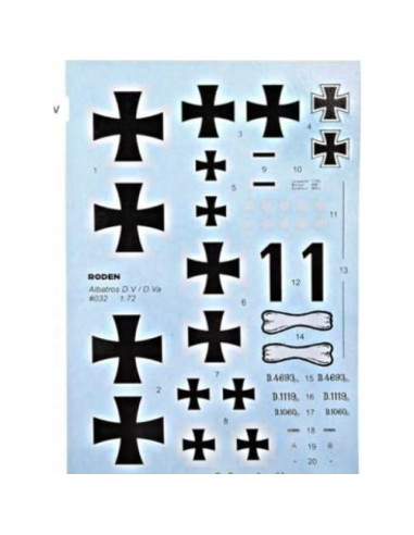 Modelo de avión Roden Albatros D.V/VA 1/72 plástico nuevo