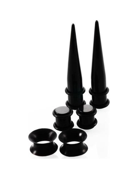 Kit de Estiramiento de Orejas JieyueJewelry 50 Piezas 14G-00G Kit de Estiramiento de Orejas JieyueJewelry 50 Piezas 14G-00G