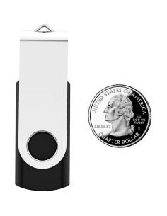 Paquete de 20 USB 2.0 Flash Drives Maspen 4GB Giratorio Negro 2