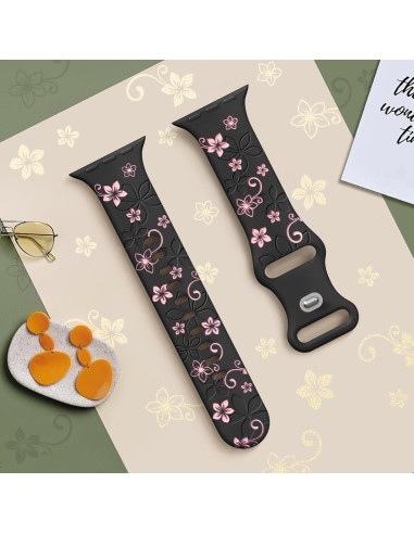 Banda de Silicona Floral SuperNaNa para Apple Watch 38-49mm