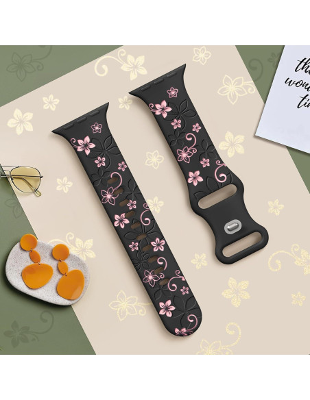 Banda de Silicona Floral SuperNaNa para Apple Watch 38-49mm