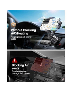 Soporte para Teléfono en Coche Icoswty Universal Ajustable 2