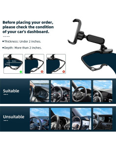 Soporte para Teléfono de Auto DAZHONGFZ Rotación 360 Negro 2