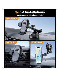 Soporte para Teléfono de Coche Hitolza 3-en-1 Ajustable 360 2
