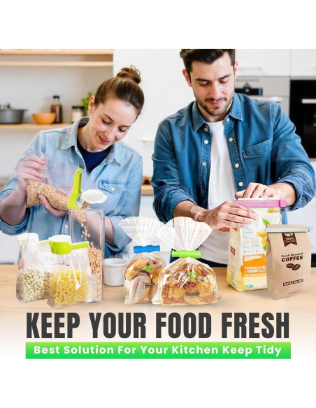 Paquete de Clips para Sellar Bolsas Genérico - 18 Piezas Multicolores