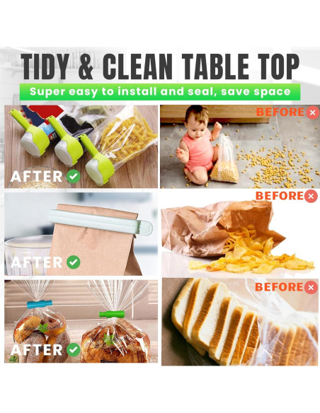 Paquete de Clips para Sellar Bolsas Genérico - 18 Piezas Multicolores