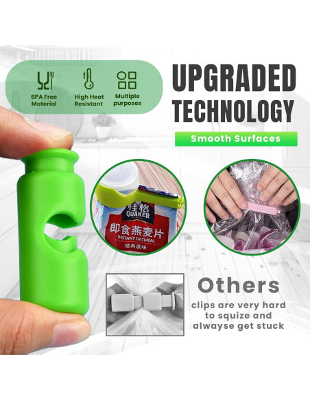 Paquete de Clips para Sellar Bolsas Genérico - 18 Piezas Multicolores