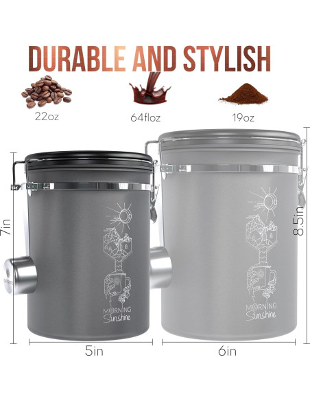 Contenedor de Café CafetastiQ Acero Inoxidable 622g Hermético