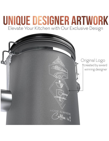 Contenedor de Café CafetastiQ Acero Inoxidable 622g Hermético
