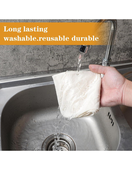 48 Paños de Queso Reutilizables Wanmu 30x30 cm Algodón