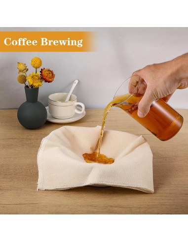 48 Paños de Queso Reutilizables Wanmu 30x30 cm Algodón