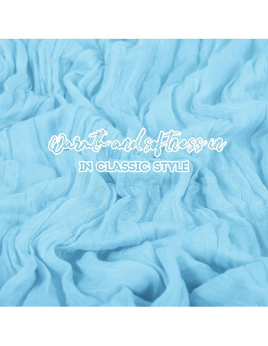 5 Cubre Mesa de Gasa Azul Bebé 120x35 cm LOKUME Decoración