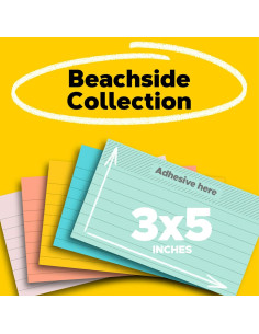 Notas Post-it 3M Colección Marsella 5 Blocs 7.62x12.7 cm 2