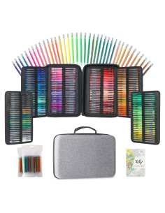 Bolígrafos de Gel LIULIUCAI 312 Colores Brillantes para Colorear