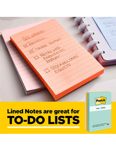 Notas Post-it 3M Colección Marsella 5 Blocs 7.62x12.7 cm