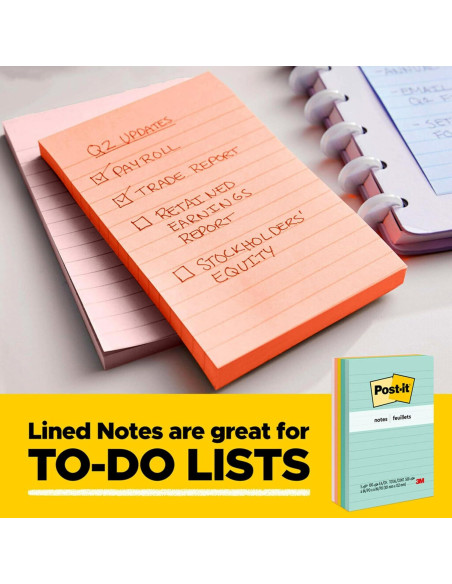 Notas Post-it 3M Colección Marsella 5 Blocs 7.62x12.7 cm