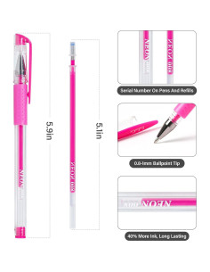 Bolígrafos de Gel LIULIUCAI 312 Colores Brillantes para Colorear 2