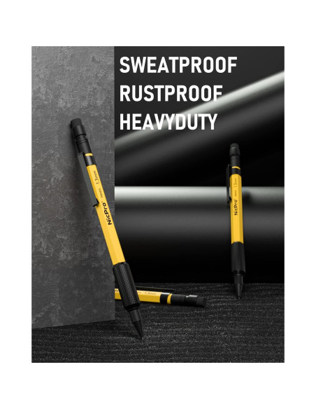 Conjunto de Lápices Mecánicos Nicpro 3 PCS 1.3 mm con 72 Recargas