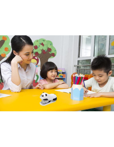 Mini Grapadora de Escritorio Yansanido Panda con 1000 Grapas No.10