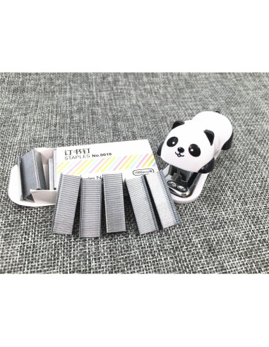 Mini Grapadora de Escritorio Yansanido Panda con 1000 Grapas No.10