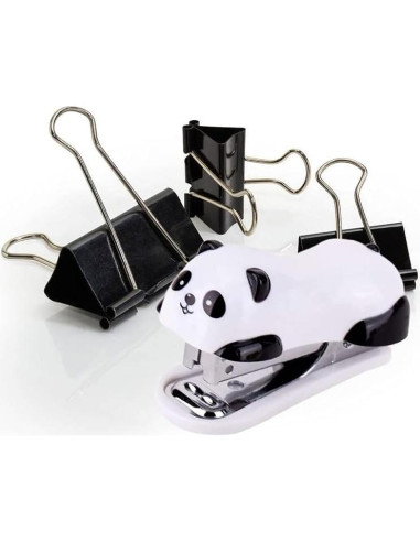 Mini Grapadora de Escritorio Yansanido Panda con 1000 Grapas No.10