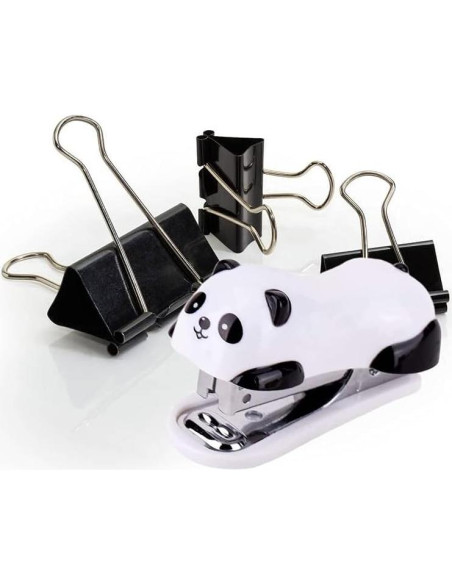 Mini Grapadora de Escritorio Yansanido Panda con 1000 Grapas No.10