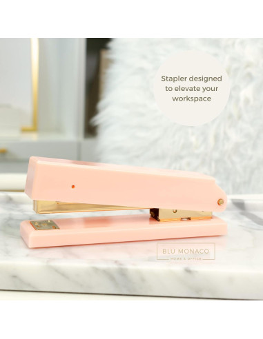Grapadora de Escritorio Rosa Blu Monaco - Mecanismo de Metal Duradero