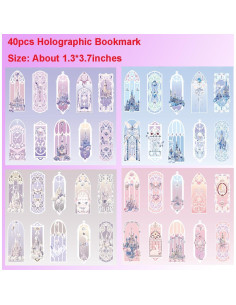 40 Marcadores Holográficos Lora Rossie Transparentes PVC 2