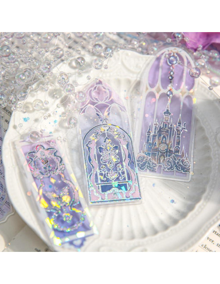 40 Marcadores Holográficos Lora Rossie Transparentes PVC