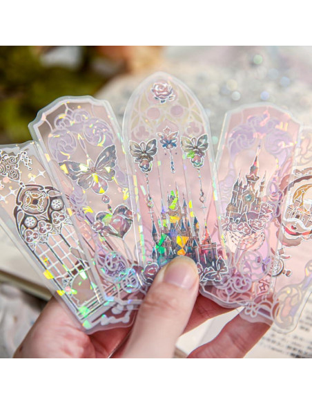 40 Marcadores Holográficos Lora Rossie Transparentes PVC