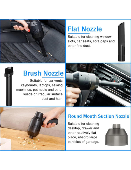 Aspiradora Mini Recargable Dealswin para Teclado y Laptop