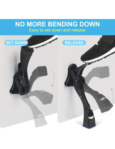 Tope de puerta ajustable ENYZTBI negro 10.16 cm alta resistencia 2