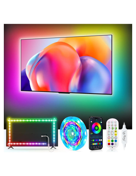 Tira de Luces LED MORIACC 3.0M para TV 23-43" Control Remoto