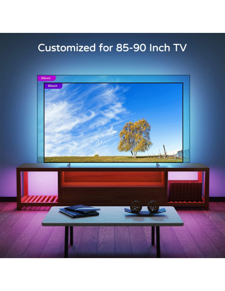 HAMLITE Luces LED RGB para TV 85-95" 6.4m USB Control Remoto