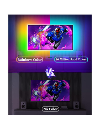 Tira de Luces LED MORIACC 3.0M para TV 23-43" Control Remoto