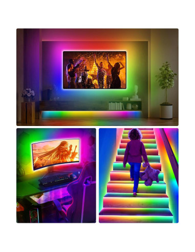 Tira de Luces LED MORIACC 3.0M para TV 23-43" Control Remoto