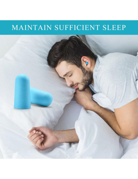 30 Pares Tapones de Espuma Suave Lenicany 35dB Azul