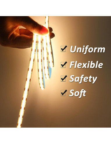 Tira LED COB 2m 3000K UVTaoYuan USB Regulable 10W