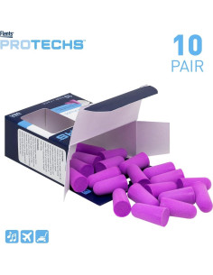 Tapones de Oído de Espuma Flents 10 Pares NRR 33 Púrpura 2
